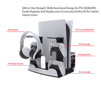 KJH Multifunctionele oplaadstandaard met 4 koelventilatoren voor USB Hub Disc-opslaghouder JYS-P5122