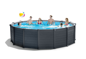 Ensemble de <span class=keywords><strong>piscine</strong></span> <span class=keywords><strong>INTEX</strong></span> 26384 2025, 477 cm x 124 cm, gris graphite, panneau - Product Image 2