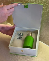Coffret Cadeau Parfum Flip Fragrance 50ml, Flacon de Parfum Vert, Emballage de Luxe Personnalisé en Cuir PU, Boîte de Rangement en Papier pour Soins de la Peau Femme