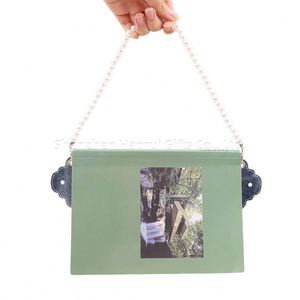 Detachable Chain Strap Embossed PU Leather <b>Bookmark</b> Purse with Carrying Handle Multi-Functional Book Carrier Women Reader Gift - Product Image 4