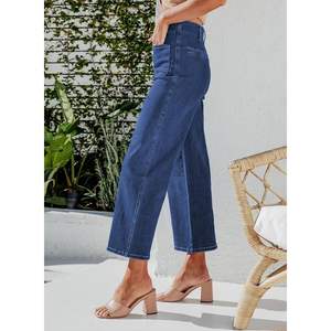 Sidefeel, pantalones vaqueros de pierna recta de cintura alta para mujer, pantalones vaqueros holgados abotonados con piernas anchas y bolsillos, talla ASIN B0D1QZD3YX - Product Image 6
