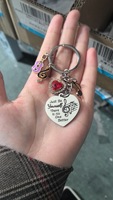 Porte-clés en acier inoxydable sur le thème de la musique - Pendentif guitare et note, anneau porte-clés avec cœur gravé