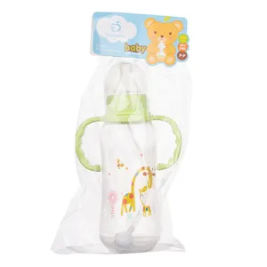 280ml Big Capacity PP Baby Bottle Cute Pattern High Quality Handled Feeding Bottle Opp Packing Mart Collections Baby Products
