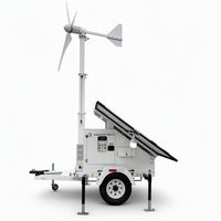 Central Eléctrica Híbrida Solar y Eólica Móvil, Remolcable, Generador Fuera de la Red para Estaciones Base de Emergencia, Campamentos, GW Mobile 1210