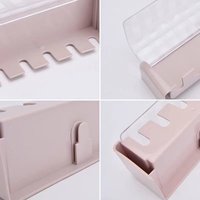 Support mural en plastique pour brosses à dents avec couvercle anti-poussière, fixation adhésive sans perçage, pour jouets, étanche