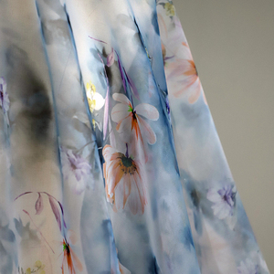 Thiết Kế Polyester Organza Lụa Thụy Sĩ Voile Vải Voan Hoa Cô Dâu Hoa In Organza Vải - Product Image 5