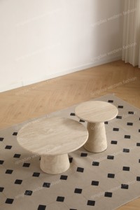 <span class=keywords><strong>Table</strong></span> <span class=keywords><strong>Basse</strong></span> Luxueuse en Marbre Pur pour Ensemble de Meubles de Salon - Product Image 4