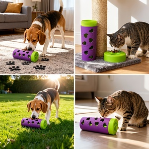 Rouleau distributeur de friandises pour chien, jouet à mâcher durable et distributeur lent de friandises à base de volaille (poulet) - Product Image 4