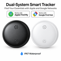 Traceur GPS intelligent anti-perte compatible avec Apple Find My et Google Find My Device, système double avec batterie CR2032