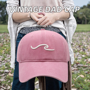 หมวกเบสบอลเดนิมวินเทจแบบดั้งเดิม ลุคยับๆ สไตล์ Dad Hat พร้อมปักโลโก้แบบกำหนดเองบนหมวก Trucker สีเทา - Product Image 3