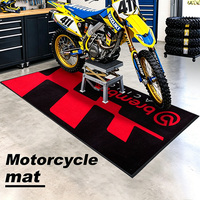 Tapis de garage moto personnalisés en gros avec logo pour l'affichage de la marque, les salles d'exposition et la promotion des équipes de course