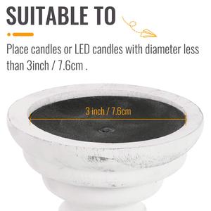 Decorazioni della fattoria matrimonio di lusso artigianato in <span class=keywords><strong>legno</strong></span> bianco candelabro portacandele decorativo in <span class=keywords><strong>legno</strong></span> rustico portacandele - Product Image 3