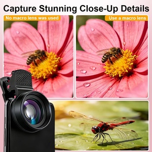 Objectif d'appareil photo pour téléphone portable flexible multi-couches macro et grand angle 2-en-1 avec zoom 2X - Product Image 3