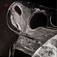 Fauteuils simples de luxe TT chaise de salle à manger en cristal de platine transparent acrylique créatif de mode