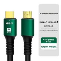Câble HDTV 8K 2.1 48 Gbps haute vitesse, 8K 60 Hz 4K 120 Hz HDR ARC Connecteur plaqué or pour PS5/HDTV/Projecteur