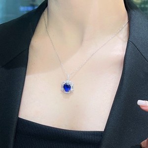 FANYA จี้สร้อยคอชุบเงินแท้ 925 สำหรับผู้หญิง ประดับด้วยคิวบิกเซอร์โคเนีย สายโซ่แบบกล่อง มีสไตล์สำหรับการสวมใส่ในชีวิตประจำวัน - Product Image 1