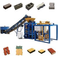 Machine à mouler des blocs de béton QT4-24 pour le marché africain, machines de fabrication de briques emboîtables