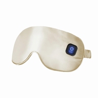 Masque pour les yeux de sommeil en soie réutilisable sans fil personnalisable en stock prêt avec coussinets pour les yeux chauffants au collagène confortable masseur pour les yeux à boutons