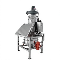Station d'alimentation sans poussière et de déchargement de sacs avec système d'alimentation par convoyeur à vis hélicoïdale semi-automatique