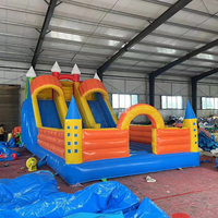 Château de rebond à bas prix d'usine avec toboggans Château de saut gonflable commercial gonflable pour parc d'attractions