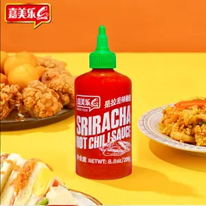 Camill Groothandel 250G Sriracha Chilisaus Gebakken Kip Dippen Chinese Voedselpasta Rode Knoflook Hete Pikante Saus Bulk Chilisaus