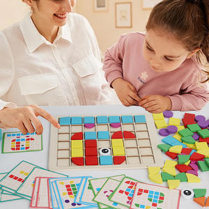 Rompecabezas 3D de Mosaico de Madera, Juguete Educativo Temprano para Niños de 2 a 4 Años, Menos de 50 Piezas, Juego de Mesa Unisex - Product Image 3