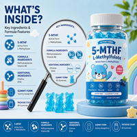Gummies 5-MTHF L-Méthylfolate Haute Puissance pour Enfants, Forme Active, Soutient la Santé du Système Nerveux et la Fonction Cognitive, Complément Alimentaire OEM&ODM