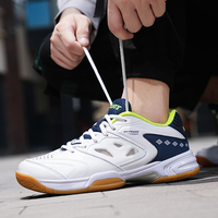 Chaussures de badminton pour hommes, semelle en caoutchouc antidérapante, respirantes, baskets d'entraînement de tennis de table, chaussures de pickleball d'intérieur, taille 38-48