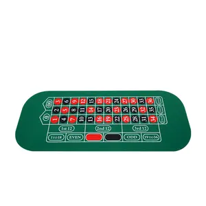 YH工厂定制尺寸1.5 * 60厘米美式双人00布局轮盘赌台布用于赌博