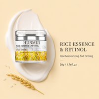 Crème Visage au Rétinol et à l'Essence de Riz 50g Éclaircissante Raffermissante Soin de la Peau Éclat Niacinamide Collagène Hydratante Marque Privée