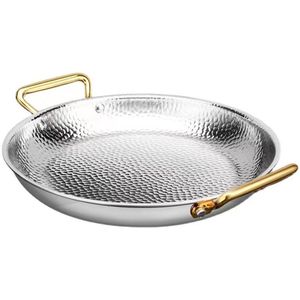 Estilo coreano espanhol marisco <span class=keywords><strong>paella</strong></span> pote aço inoxidável malho tripé álcool fogão duplo-orelha quente pote marisco pote