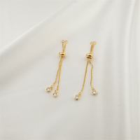 Colliers ajustables en Zircon pour hommes, chaînes en laiton, matériaux bruts, plaque en or 18k, chaîne d'extension pour la fabrication de bijoux, 12mm