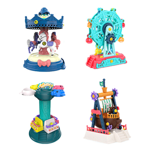 Ensemble de jouets de construction sur le thème du parc d'attractions, 8 thèmes, <span class=keywords><strong>bateau</strong></span> <span class=keywords><strong>pirate</strong></span>, grande roue, carrousel, STEM, bricolage, motricité fine, cadeau pour enfants - Product Image 4
