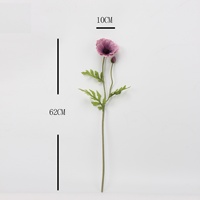 Fleurs de pavot décoratives de haute qualité en PU, toucher réaliste, orange, blanc, violet, pour la décoration de la maison et des mariages