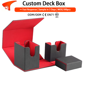 Torson 160+ Caja de Almacenamiento Portátil Ecológica de Cuero PU Resistente al Agua con Forro de Franela para Cartas de Juegos de Mesa TCG - Product Image 1
