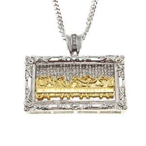 2021 nouveauté unisexe Hip Hop qualité strass or Vinci <span class=keywords><strong>jésus</strong></span> judah le dernier dîner collier - Product Image 3