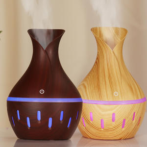 เครื่องกระจายกลิ่นหอมลายไม้สไตล์วินเทจ 300 มล. ใช้พลังงานจาก USB เครื่องเพิ่มความชื้นในบ้าน พร้อมไฟ LED - Product Image 1