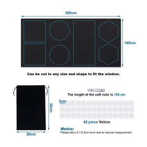 Rideau occultant ignifuge noir portable réutilisable en polyester, vente chaude en usine - Product Image 3