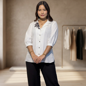 Chemise élégante pour femmes, boutonnée, confortable, décontractée, formelle, à manches longues, acheter directement auprès du fournisseur - Product Image 3