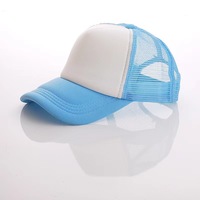Gorra de béisbol de malla lisa para adultos, a la moda, DIY, para deportes casuales de verano al aire libre, gorra en blanco para sublimación para exteriores