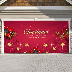 Nouvelle Tapisserie de Noël 2022 pour Porte de Garage Extérieure, Décoration de Fête, en Polyester Personnalisable, Lavable en Machine - Product Image 6