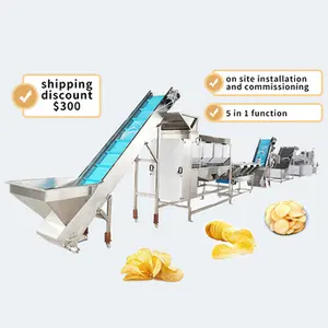TCA 100kg-300kg 100kg 300kg automatische kartoffelchips-produktionslinie SUS 304 CE kartoffelchips-herstellungsmaschine