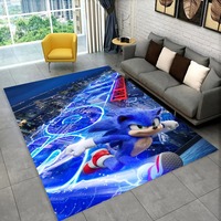 3D S-Sonics Game Cartoon-Teppich für Wohnzimmer, Schlafzimmer, Dekoration, Kinderspiel, rutschfeste Dekoration für Sofa, Fußmatte, Weihnachtsgeschenk