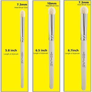 Haute qualité petit moyen 3 pièces blanc modèle pinceau outils de précision pour la peinture Miniatures techniques de brossage à sec brosse - Product Image 4