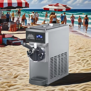 モーター付き商業用ソフトクリームマシン シングルノズルミニメーカー 220V/110V - Product Image 1