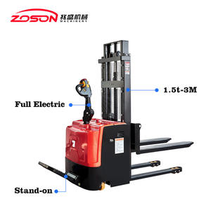 2 टन फुल इलेक्ट्रिक पैलेट स्टैकर खुदरा रेस्तरां के लिए हाइड्रोलिक ड्राइव बैटरी पावर स्रोत नई प्रयुक्त स्थिति - Product Image 3