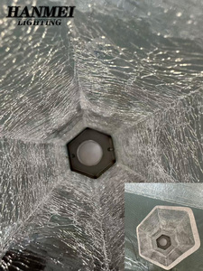 Modern Home Decor Hexagon Pendant <b>Light</b> With Stainless Steel & Glass <b>LED</b> IP65 HM-SX-260710 Modern Design Hexagonal Pattern - Product Image 3