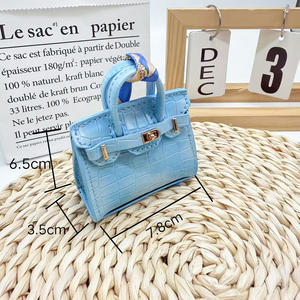 Mini <span class=keywords><strong>porte</strong></span>-<span class=keywords><strong>monnaie</strong></span> en cuir PU avec fermeture ouverte, texture en nœud, <span class=keywords><strong>porte</strong></span>-clés <span class=keywords><strong>portable</strong></span> - Product Image 4