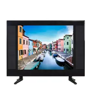 Pabrikan Kualitas Tinggi 15 17 19 Inci Buatan Tiongkok Hitam USB OEM Barang Full Color HD Display Panel LCD LED Tv Tenaga Surya TV