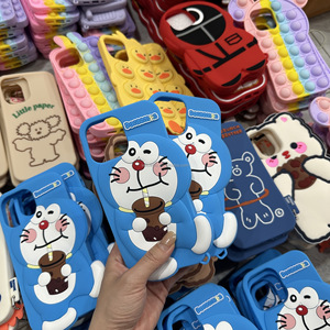 Unit price 0.49 cheap silicone Cases for iPhone Wholesale iphone <b>pouch</b> card holder camera protector Leather phonecase 17 Pro Max - Product Image 6